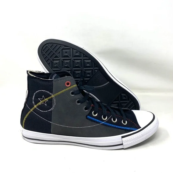 Converse Ctas High Top Shoes Storm Black Men’s Size Suede Sneakers Skate 173106C - Picture 7 of 9